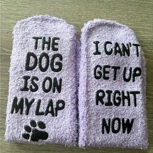 New!Purple Dog Lover Socks